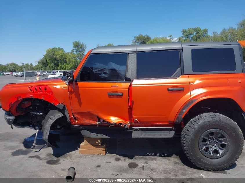 2022 Ford Bronco Raptor VIN: 1FMEE5JR5NLA51142 Lot: 40190289