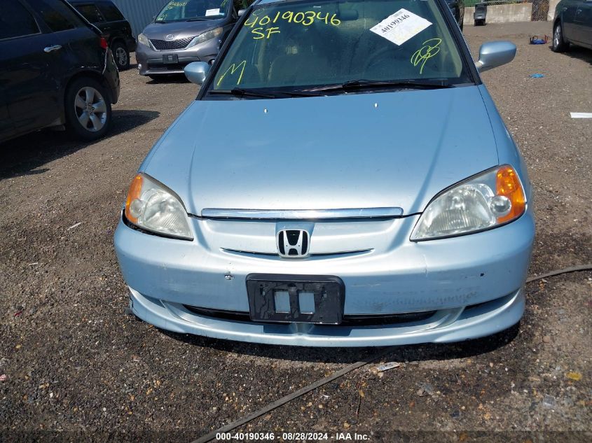 2003 Honda Civic Hybrid VIN: JHMES95643S008322 Lot: 40190346