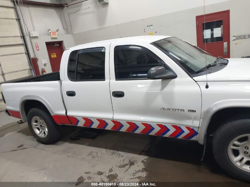 2002 Dodge Dakota Slt VIN: 1B7HL48N62S702056 Lot: 40190415