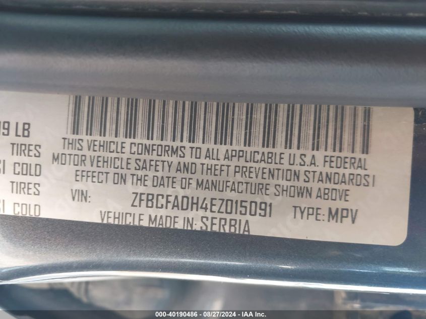 2014 FIAT 500L TREKKING - ZFBCFADH4EZ015091