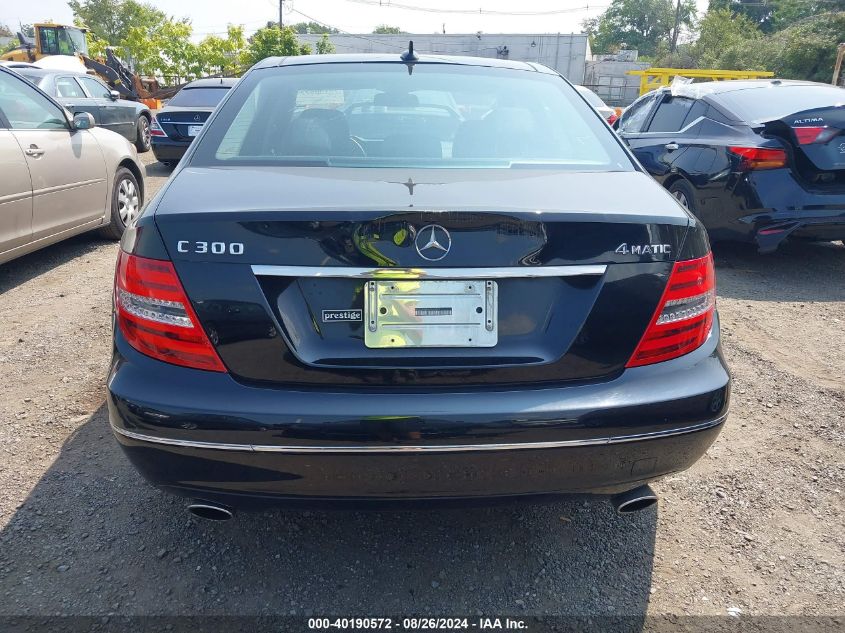 2012 Mercedes-Benz C 300 Luxury 4Matic/Sport 4Matic VIN: WDDGF8BB8CR226397 Lot: 40190572