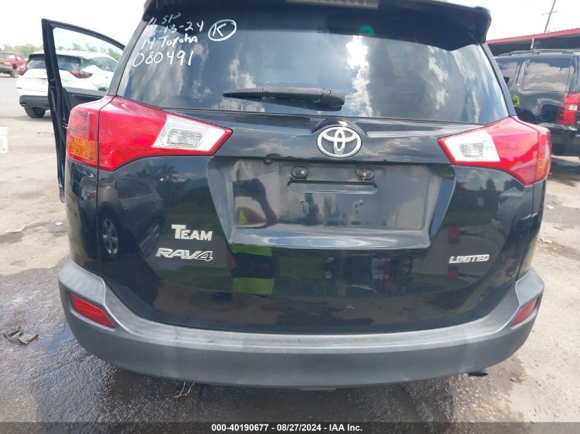 2014 Toyota Rav4 Limited VIN: 2T3YFREV7EW080491 Lot: 40190677