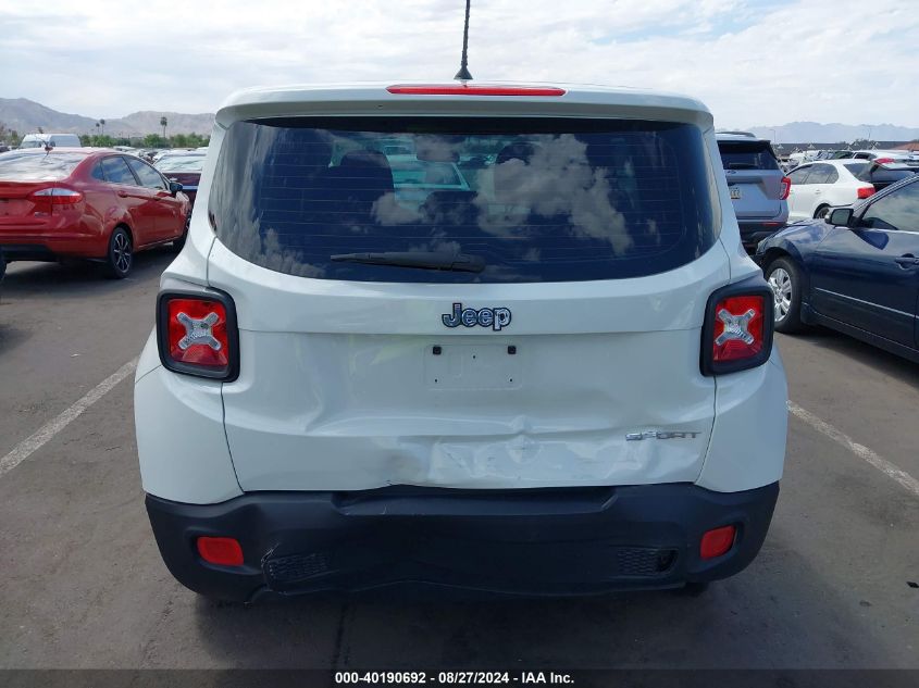 2016 Jeep Renegade Sport VIN: ZACCJAAW7GPC41366 Lot: 40190692