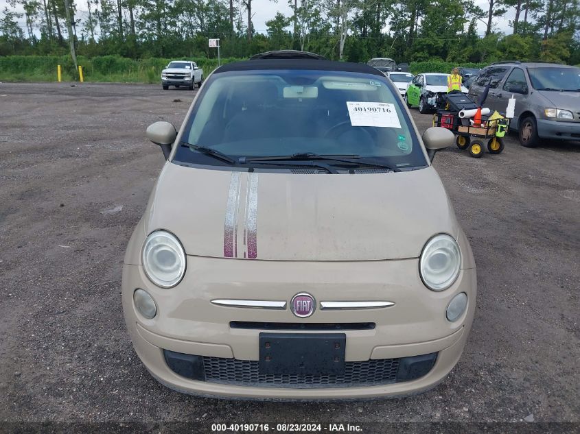 2012 Fiat 500C Pop VIN: 3C3CFFDR6CT384367 Lot: 40190716