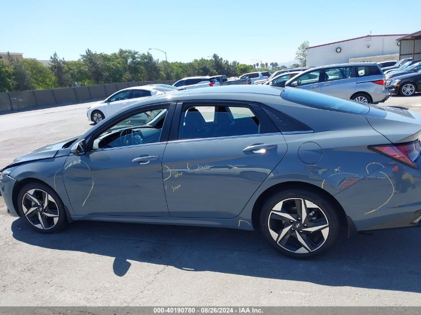 2022 Hyundai Elantra Hybrid Limited VIN: KMHLN4AJ9NU021910 Lot: 40190780