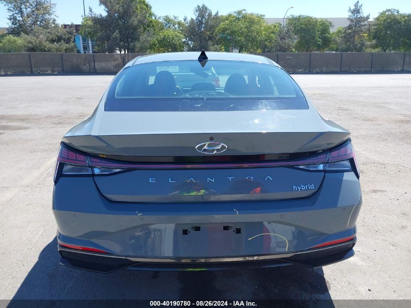 2022 Hyundai Elantra Hybrid Limited VIN: KMHLN4AJ9NU021910 Lot: 40190780