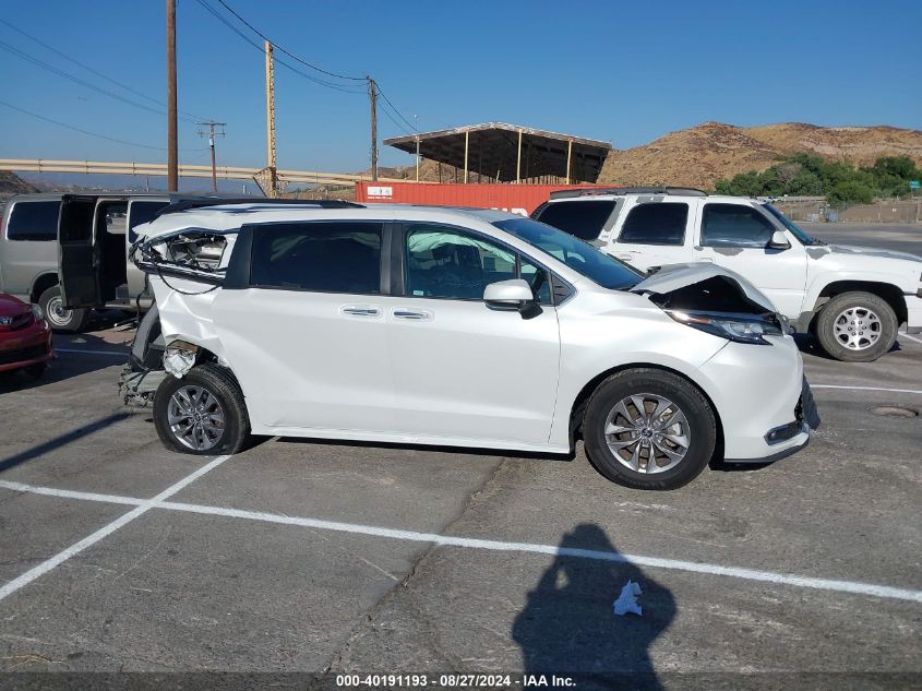 2022 Toyota Sienna Xle VIN: 5TDJSKFC5NS061652 Lot: 40191193