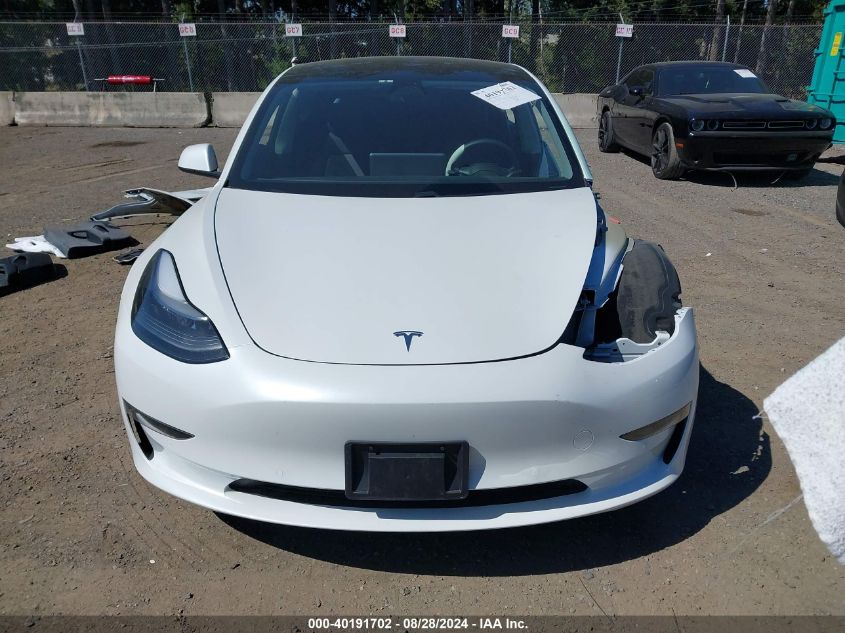 2021 Tesla Model 3 Standard Range Plus Rear-Wheel Drive VIN: 5YJ3E1EA9MF870827 Lot: 40191702