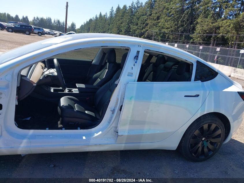 2021 Tesla Model 3 Standard Range Plus Rear-Wheel Drive VIN: 5YJ3E1EA9MF870827 Lot: 40191702