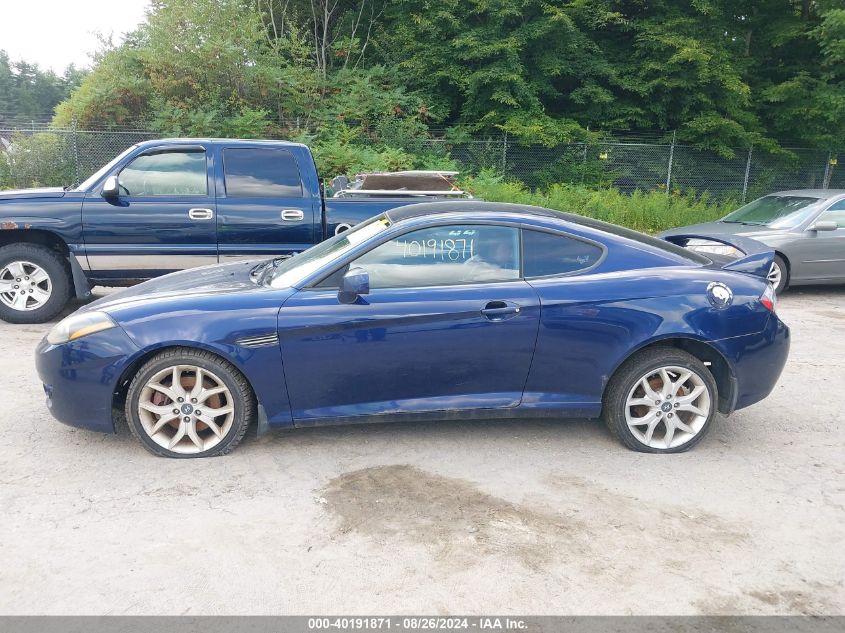 2007 Hyundai Tiburon Gt/Gt Limited/Se VIN: KMHHN66F37U258093 Lot: 40191871