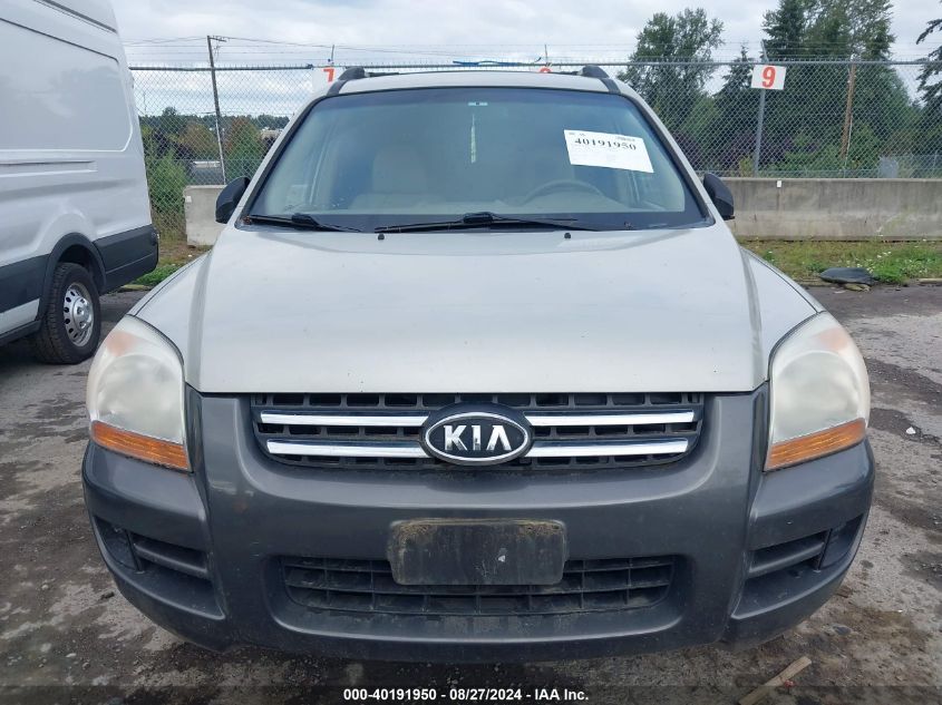 2007 Kia Sportage Lx V6 VIN: KNDJE723777392773 Lot: 40191950