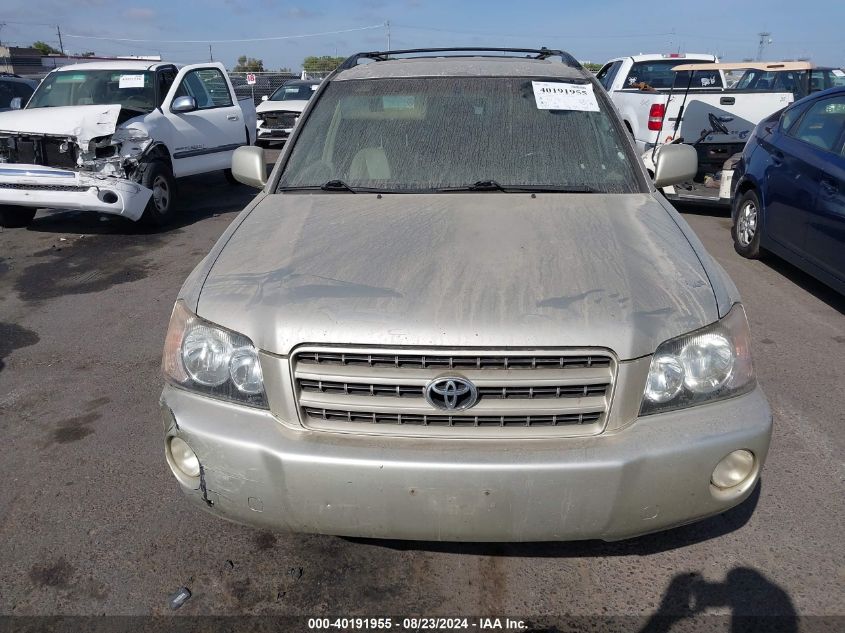 2003 Toyota Highlander Limited V6 VIN: JTEHF21A330103742 Lot: 40191955