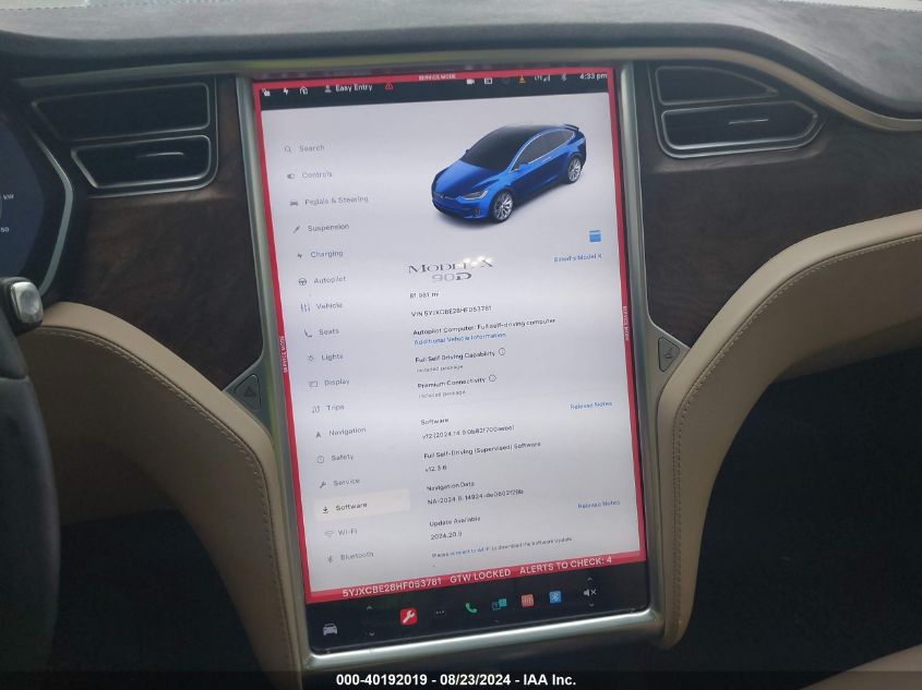 5YJXCBE28HF053781 2017 TESLA MODEL X - Image 18