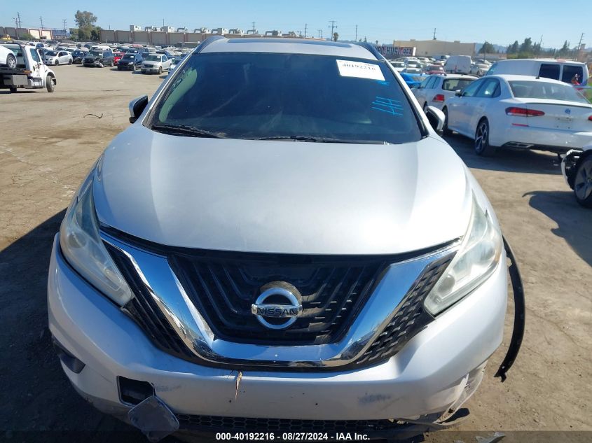 2015 Nissan Murano Sv VIN: 5N1AZ2MH2FN228272 Lot: 40192216