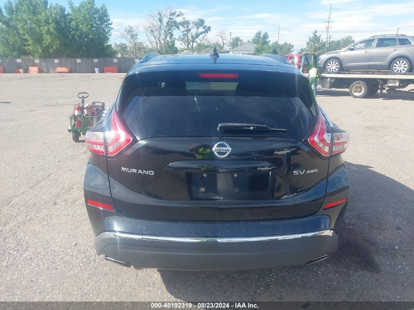 2017 Nissan Murano Sv VIN: 5N1AZ2MH4HN113725 Lot: 40192319