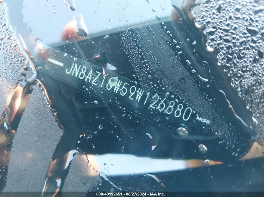 2009 Nissan Murano Sl VIN: JN8AZ18W59W126880 Lot: 40192651