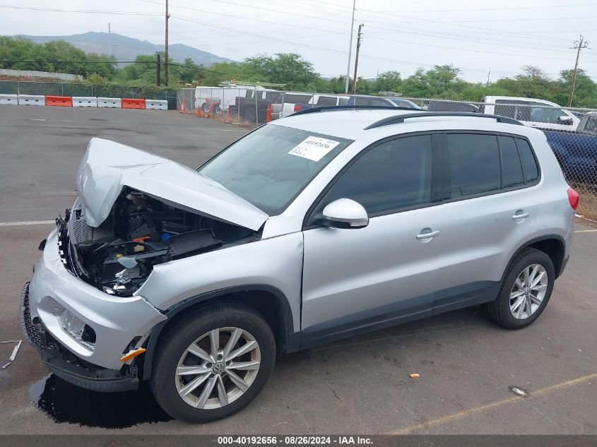 2018 Volkswagen Tiguan Limited 2.0T VIN: WVGAV7AX2JK002988 Lot: 40192656