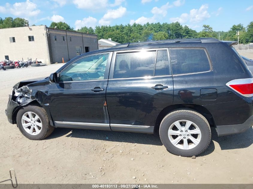 2012 Toyota Highlander Se V6 VIN: 5TDBK3EH2CS102842 Lot: 40193113