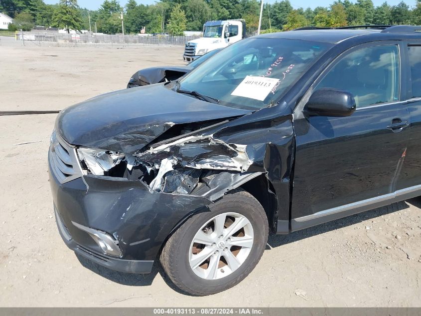 2012 Toyota Highlander Se V6 VIN: 5TDBK3EH2CS102842 Lot: 40193113