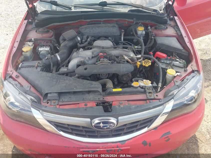 2008 Subaru Impreza 2.5I VIN: JF1GH61688H810007 Lot: 40193115
