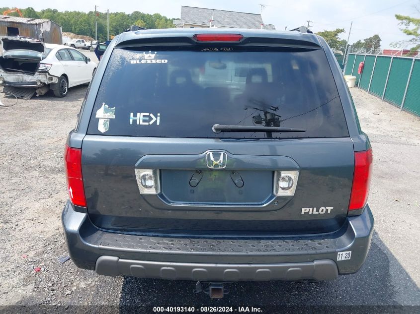 2005 Honda Pilot Ex VIN: 2HKYF18445H500297 Lot: 40193140