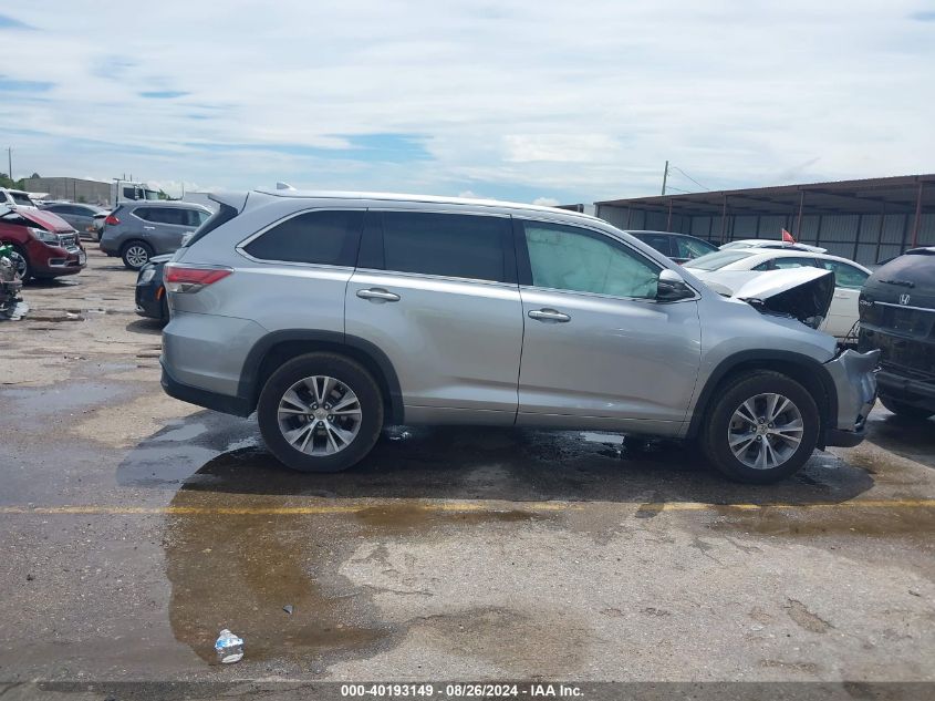 2015 Toyota Highlander Xle V6 VIN: 5TDKKRFH8FS060568 Lot: 40193149