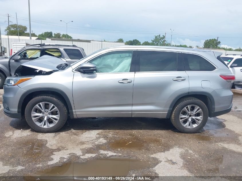 2015 Toyota Highlander Xle V6 VIN: 5TDKKRFH8FS060568 Lot: 40193149