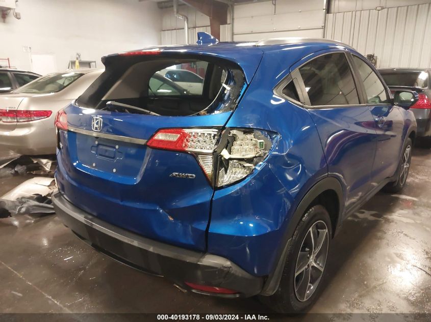 2021 Honda Hr-V Awd Ex VIN: 3CZRU6H57MM734789 Lot: 40193178