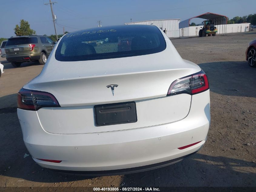 2021 Tesla Model 3 Standard Range Plus Rear-Wheel Drive VIN: 5YJ3E1EA9MF094568 Lot: 40193805