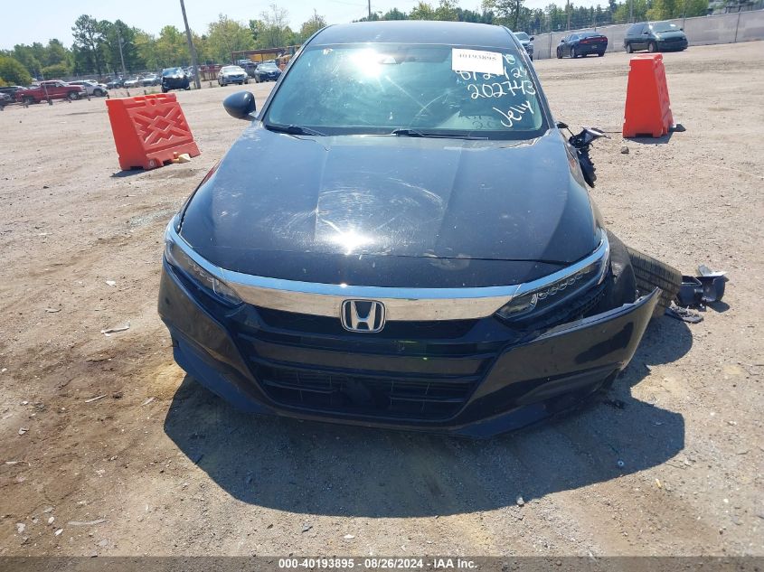 2018 Honda Accord Lx VIN: 1HGCV1F10JA202743 Lot: 40193895