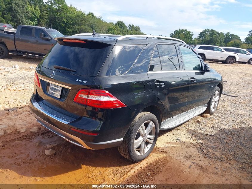 2012 Mercedes-Benz Ml 350 350 4Matic VIN: 4JGDA5HB6CA025089 Lot: 40194182