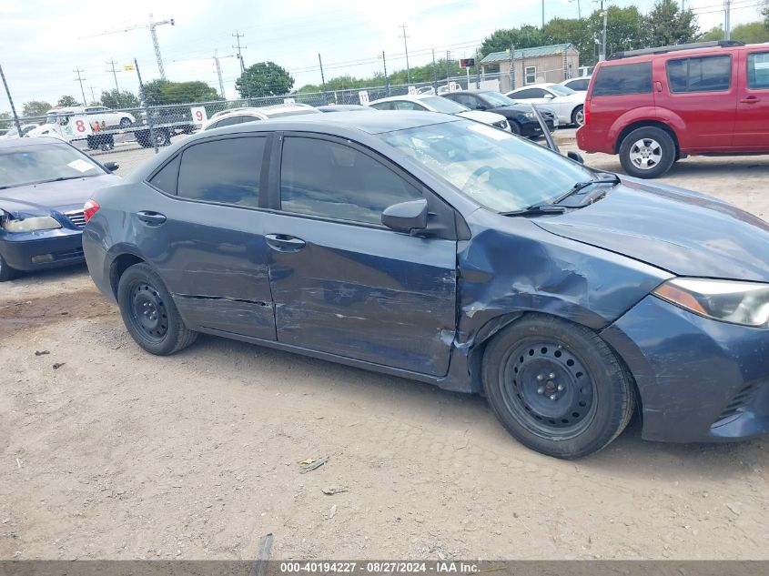 2015 Toyota Corolla Le VIN: 5YFBURHEXFP280669 Lot: 40194227