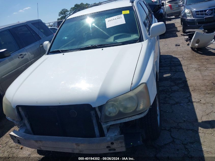 2001 Toyota Highlander V6 VIN: JTEGF21A010004935 Lot: 40194302