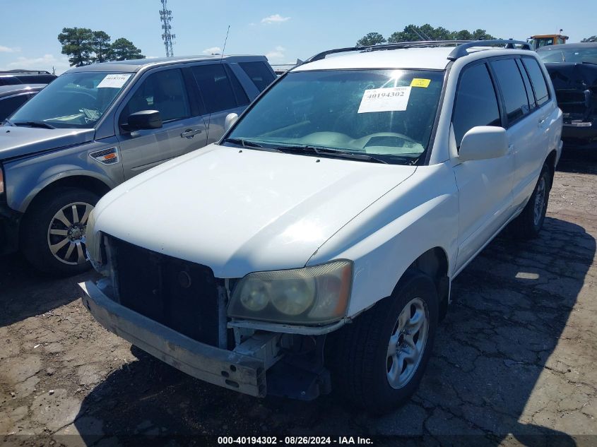 2001 Toyota Highlander V6 VIN: JTEGF21A010004935 Lot: 40194302