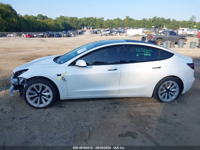 2021 Tesla Model 3 Long Range Dual Motor All-Wheel Drive VIN: 5YJ3E1EB0MF015510 Lot: 40194315