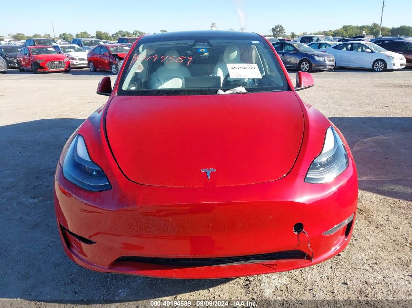 VIN 7SAYGDEE8PA157412 2023 TESLA MODEL Y no.12