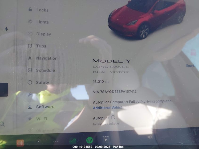 VIN 7SAYGDEE8PA157412 2023 TESLA MODEL Y no.7