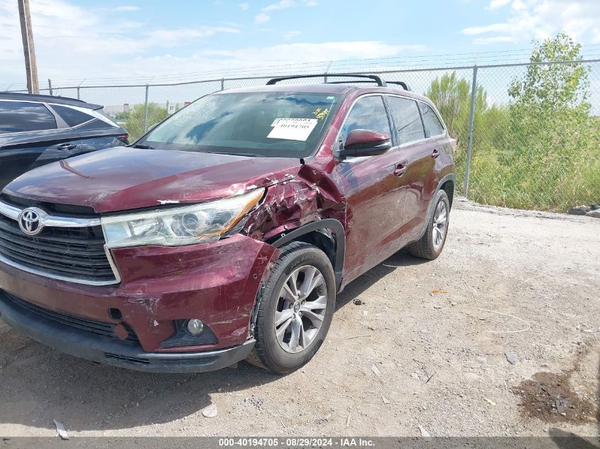 5TDZKRFH8GS164588 2016 Toyota Highlander Le/Le Plus