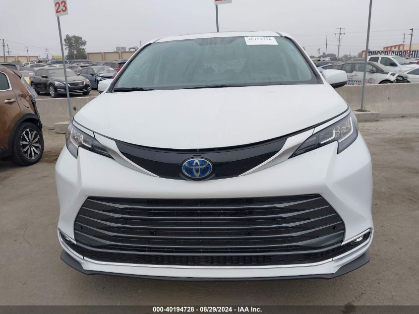 2022 Toyota Sienna Xle VIN: 5TDYSKFC7NS060937 Lot: 40194728