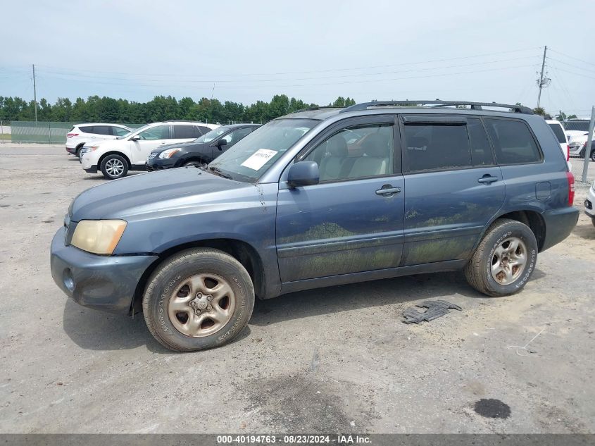 2003 Toyota Highlander V6 VIN: JTEGF21A630091534 Lot: 40194763