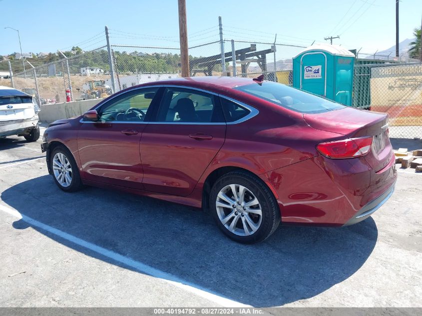 2015 Chrysler 200 Limited VIN: 1C3CCCAB8FN600769 Lot: 40194792