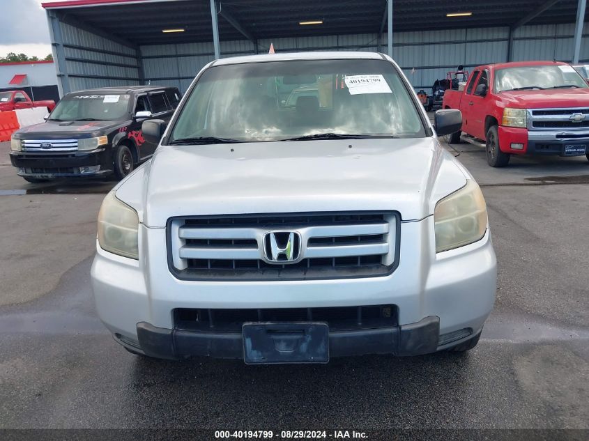 2007 Honda Pilot Lx VIN: 5FNYF28147B032617 Lot: 40194799