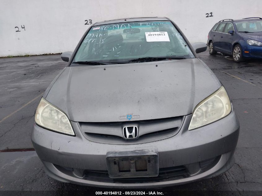 2005 Honda Civic Ex VIN: 2HGES267X5H551623 Lot: 40194812