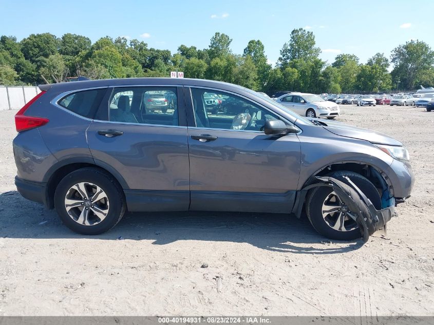 2017 Honda Cr-V Lx VIN: 2HKRW6H33HH219234 Lot: 40194931