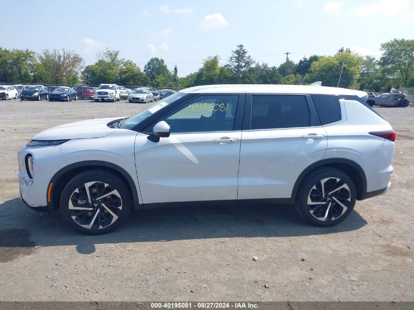 2022 Mitsubishi Outlander Se 2.5 S-Awc VIN: JA4J4UA89NZ081274 Lot: 40195081