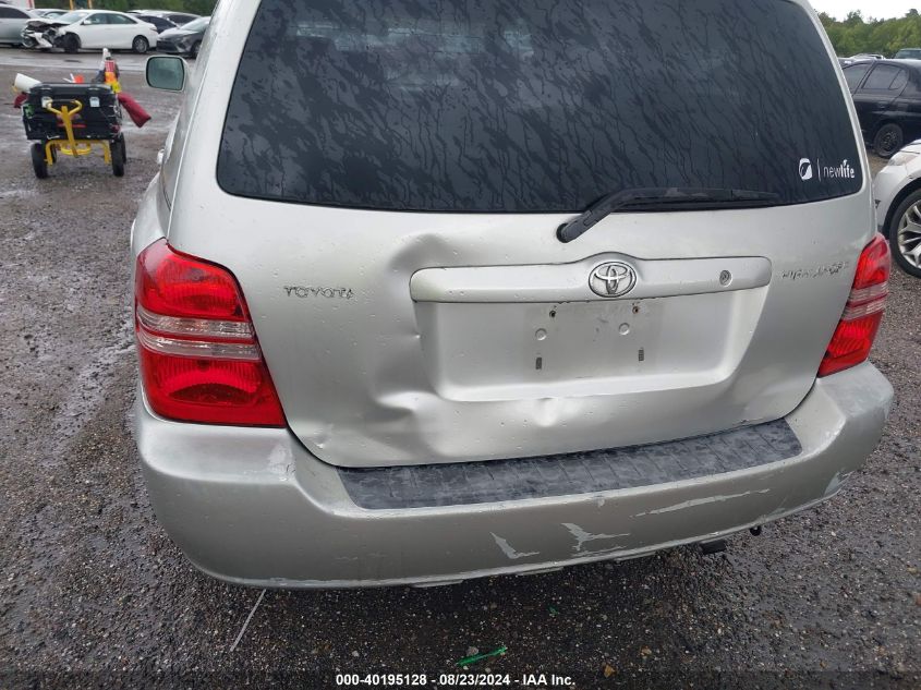 2003 Toyota Highlander VIN: JTEGD21A930058937 Lot: 40195128