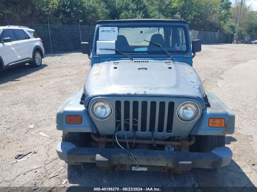 1998 Jeep Wrangler Se VIN: 1J4FY29P6WP706897 Lot: 40195270