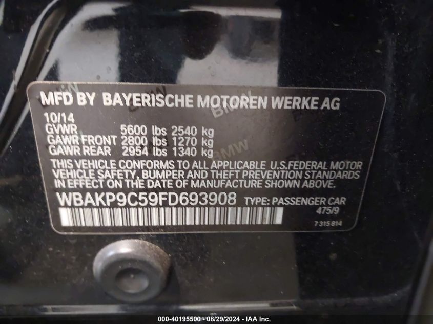 WBAKP9C59FD693908 2015 BMW 550I xDrive