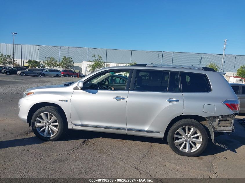 2012 Toyota Highlander Hybrid Limited V6 VIN: JTEDC3EHXC2006952 Lot: 40196259