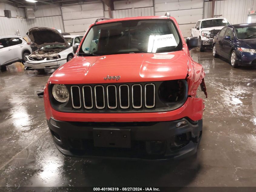 2017 Jeep Renegade Sport 4X4 VIN: ZACCJBAB0HPE74980 Lot: 40196319